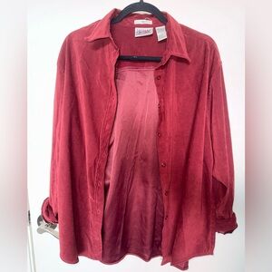Bill Blass Maroon Stretch Shirt